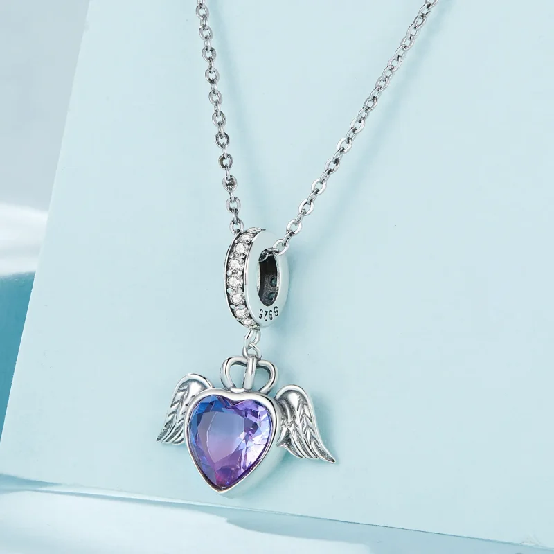(immagine per) Pendente a forma di cuore con ali stile Pandora - SCC2587 - Visualizza 3