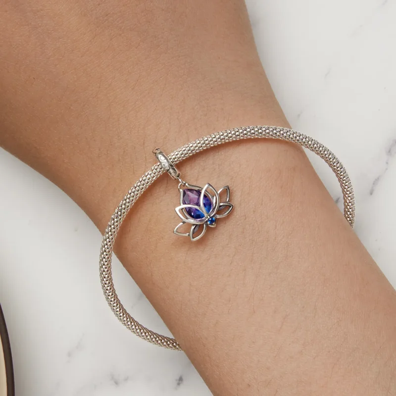 (immagine per) Pendente a forma di fiore di loto stile Pandora - SCC2562 - Visualizza 7