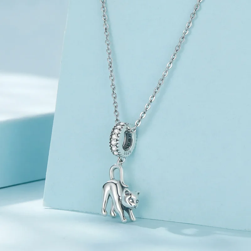 (immagine per) Pendente a forma di gatto stile Pandora - SCC2595 - Visualizza 3