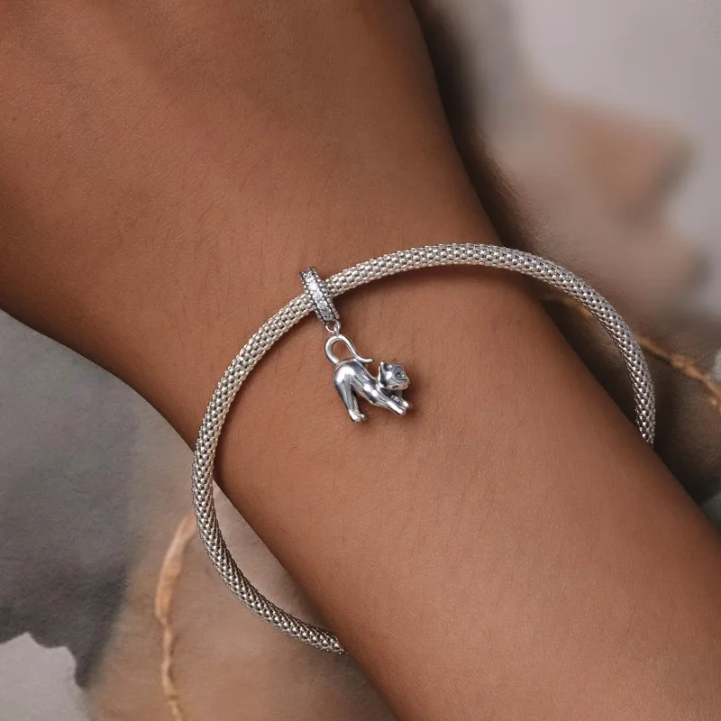 (immagine per) Pendente a forma di gatto stile Pandora - SCC2595 - Visualizza 7