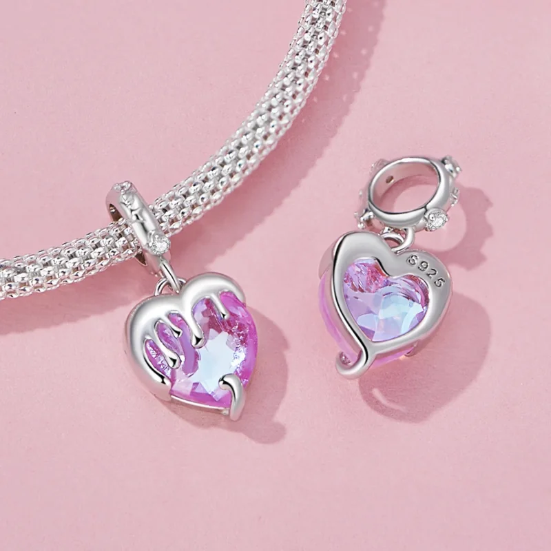 (immagine per) Pendente a forma di ragazza che scioglie il cuore nello stile di Pandora - SCC24 - Visualizza 3
