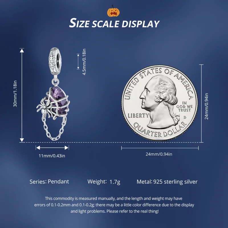 (immagine per) Pendente a forma di ragno in stile Pandora - BSC913 - Visualizza 7