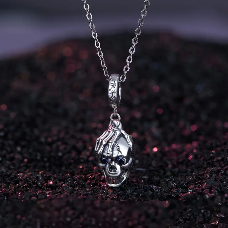 (immagine per) Pendente a forma di teschio per Halloween in stile Pandora - SCC2606 - Visualizza 2