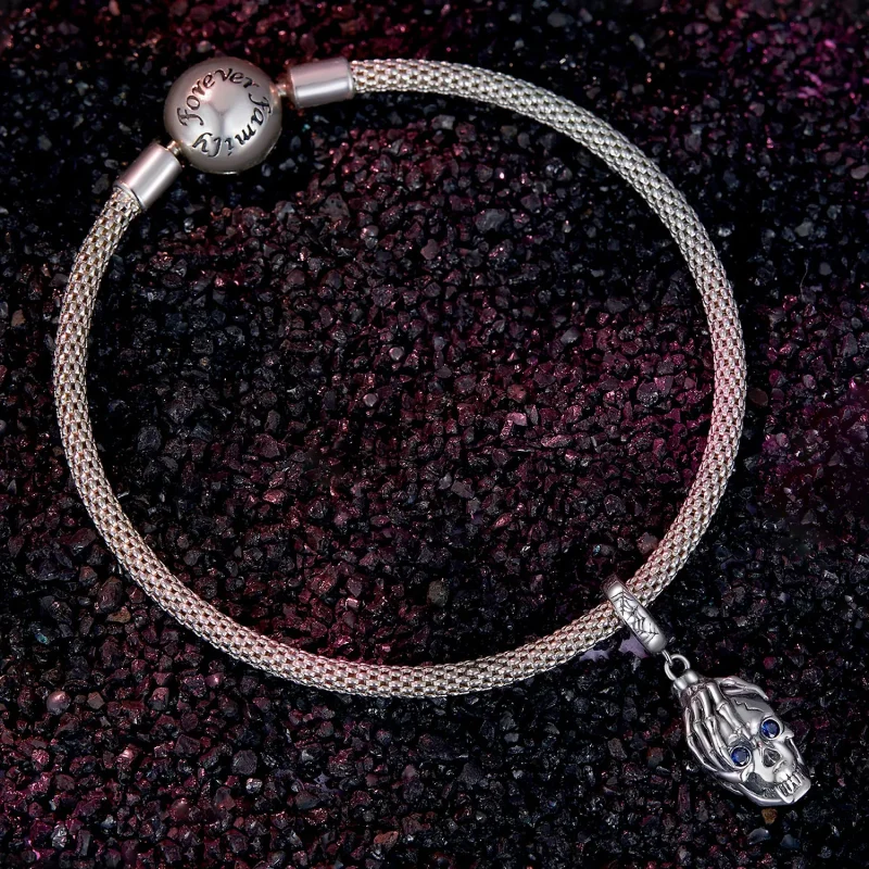 (immagine per) Pendente a forma di teschio per Halloween in stile Pandora - SCC2606 - Visualizza 3