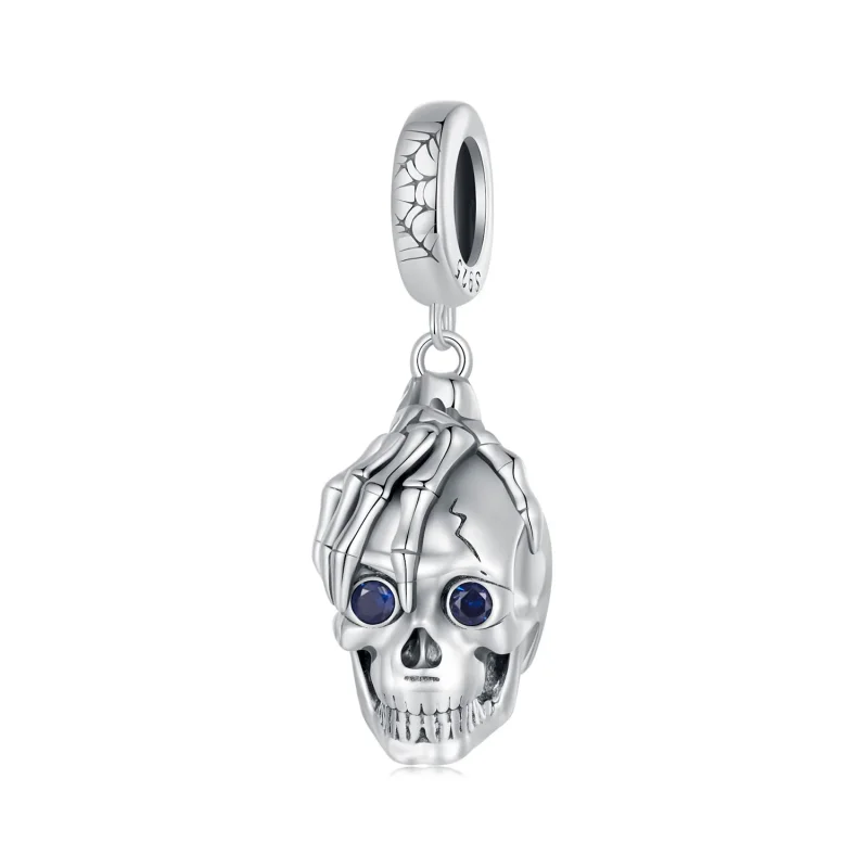 (immagine per) Pendente a forma di teschio per Halloween in stile Pandora - SCC2606