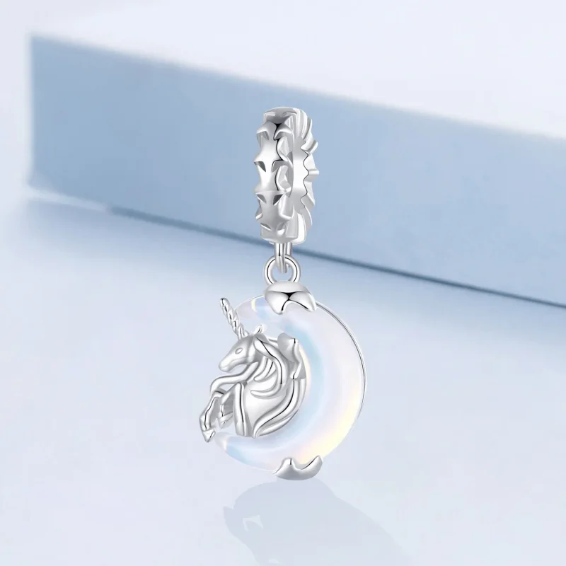 (immagine per) Pendente a forma di unicorno lunare stile Pandora - BSC926 - Visualizza 2