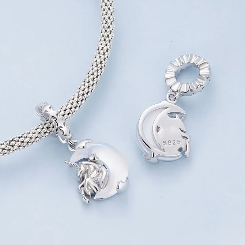 (immagine per) Pendente a forma di unicorno lunare stile Pandora - BSC926 - Visualizza 4