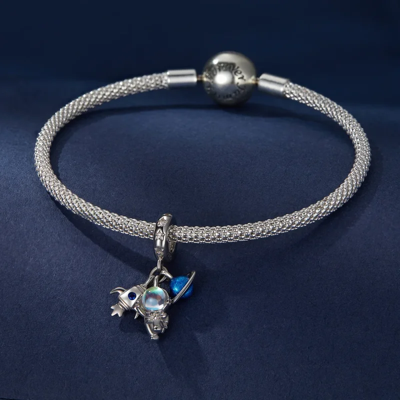 (immagine per) Pendente Astronauta in stile Pandora - BSC791 - Visualizza 2
