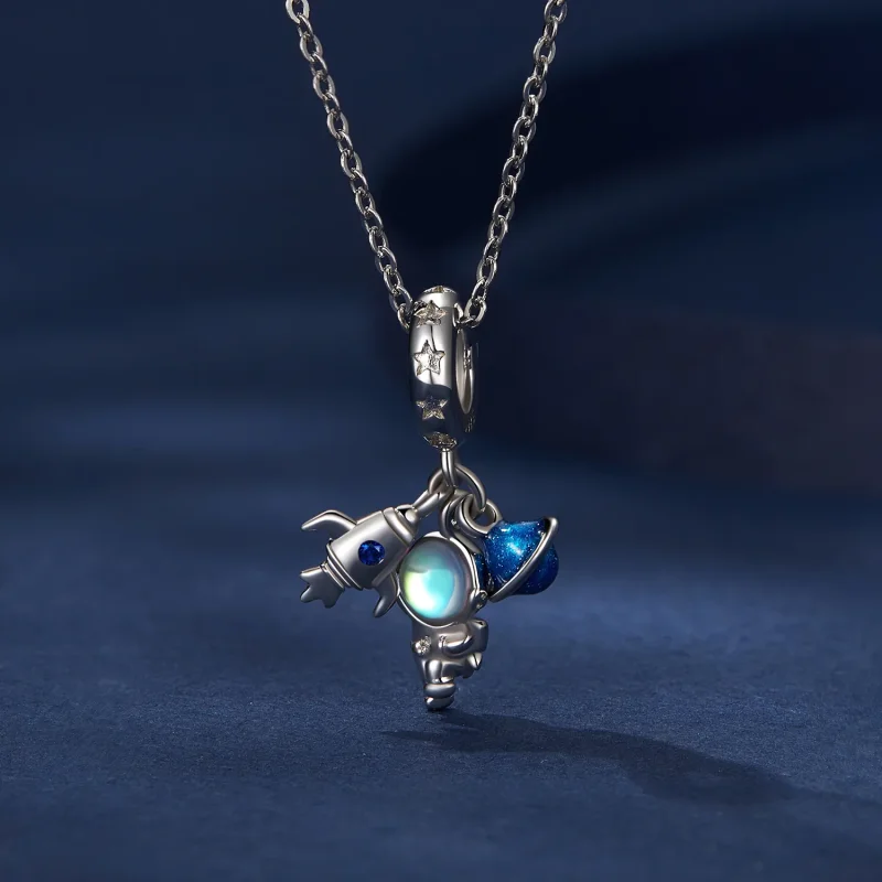 (immagine per) Pendente Astronauta in stile Pandora - BSC791 - Visualizza 3