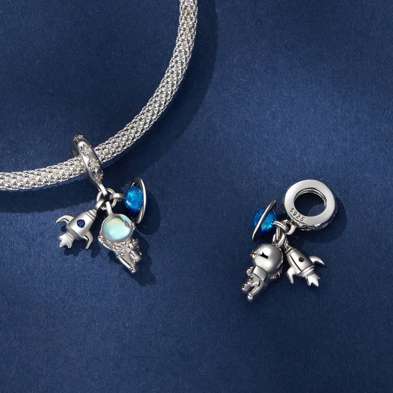 (immagine per) Pendente Astronauta in stile Pandora - BSC791 - Visualizza 4