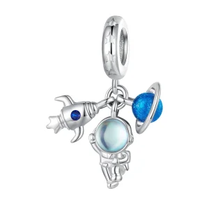 Pendente Astronauta in stile Pandora - BSC791 (immagine per) Pendente Astronauta in stile Pandora - BSC791