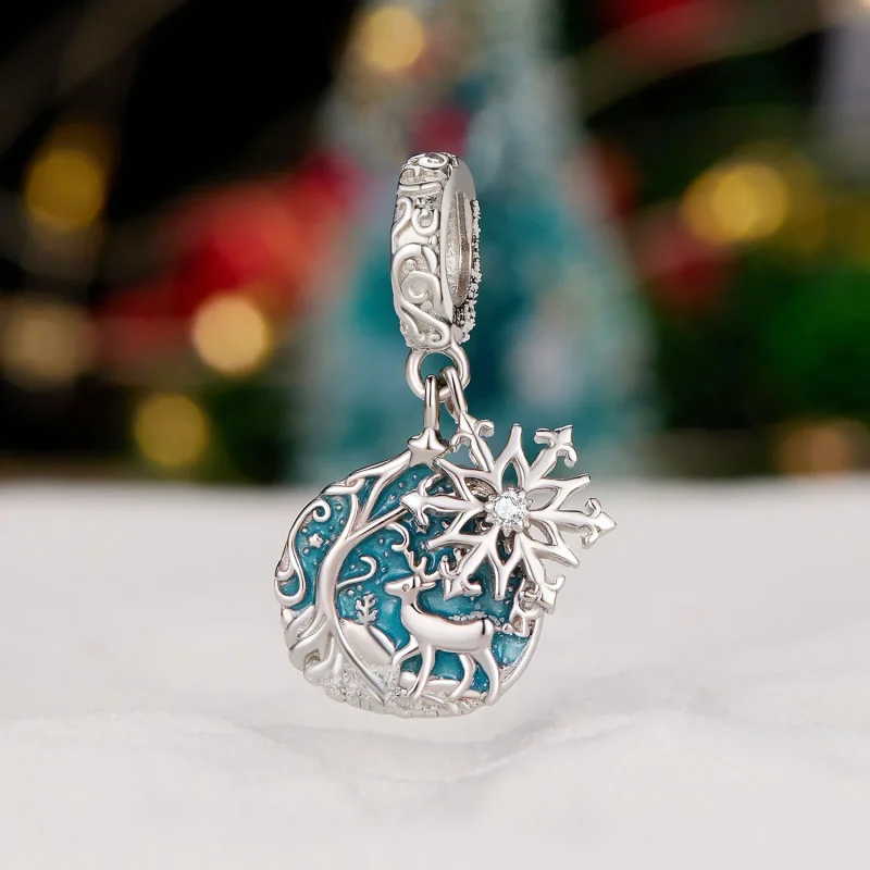 (immagine per) Pendente in stile Pandora con alce fosforescente - SCC2661 - Visualizza 2
