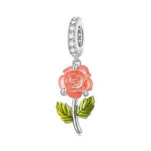 (immagine per) Pendente in stile Pandora con cristallo a forma di rosa - BSC824-OG