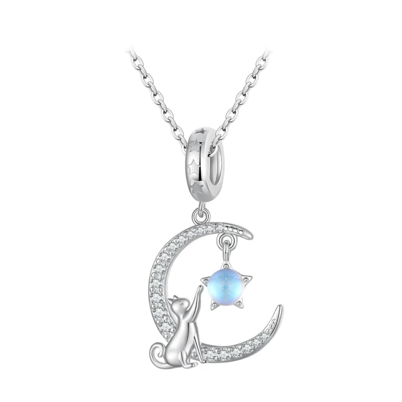 (immagine per) Pendente Luna Gatto Stile Pandora - BSC810 - Visualizza 10