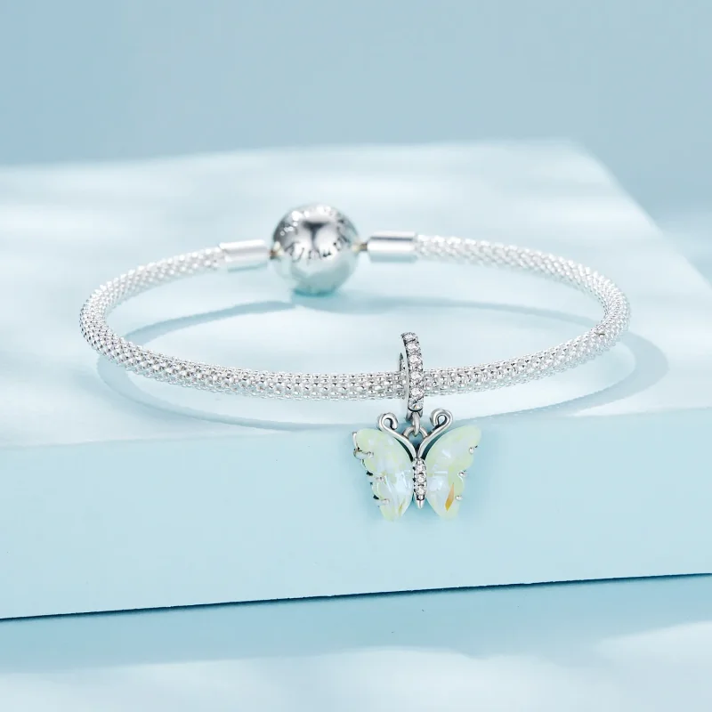 (immagine per) Pendente Pandora Stile Farfalla Aurora Verde - SCC2305-GN - Visualizza 3