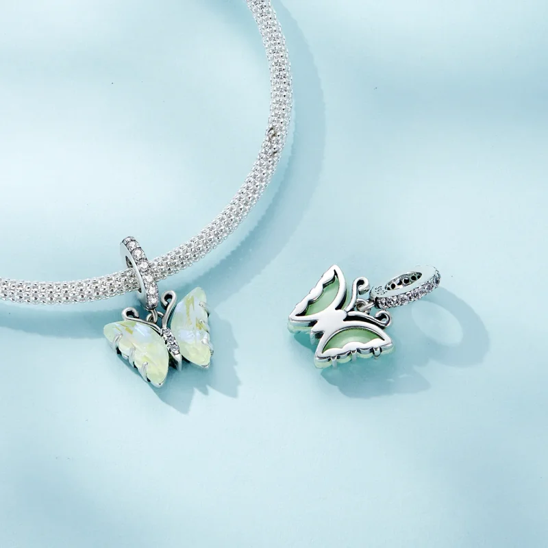 (immagine per) Pendente Pandora Stile Farfalla Aurora Verde - SCC2305-GN - Visualizza 4