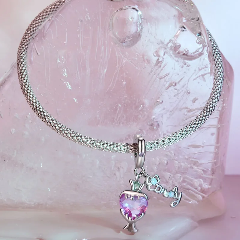 (immagine per) Pendente Pandora Style Pink Candy - SCC2640 - Visualizza 2