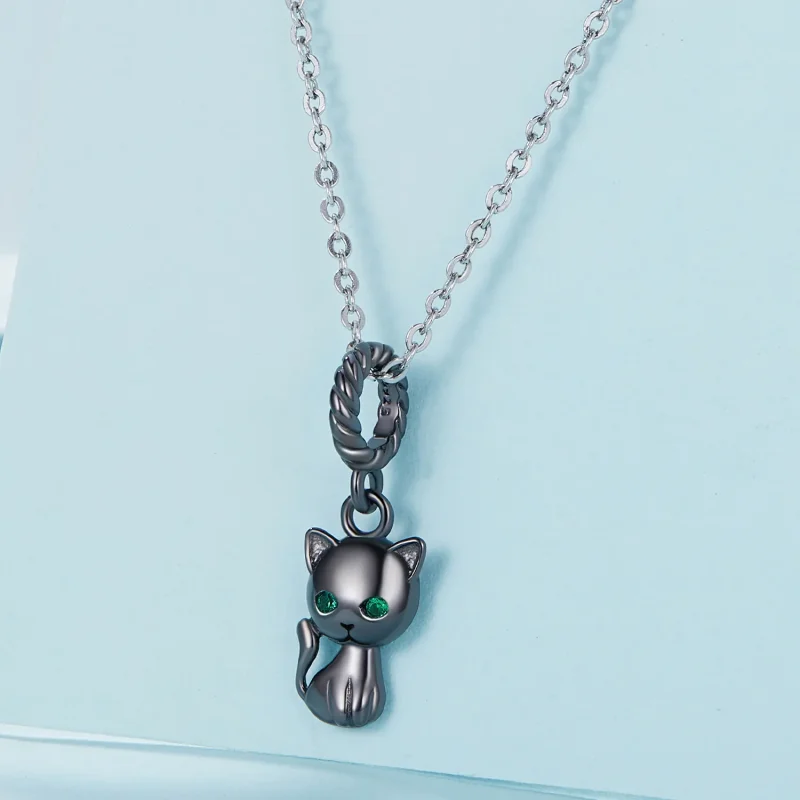 (immagine per) Pendente stile Pandora a forma di gatto - SCX122-D - Visualizza 2