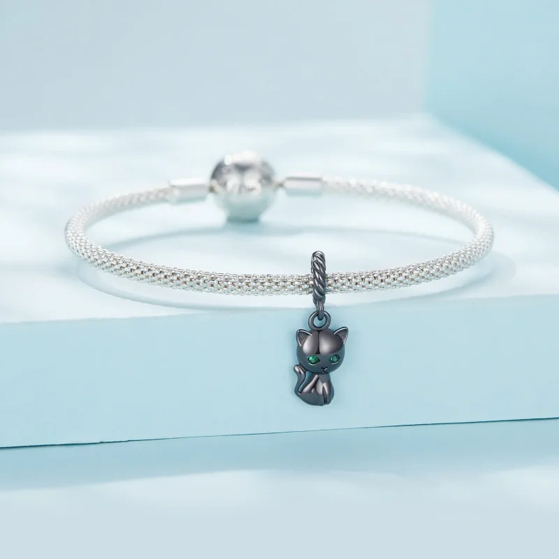 (immagine per) Pendente stile Pandora a forma di gatto - SCX122-D - Visualizza 3