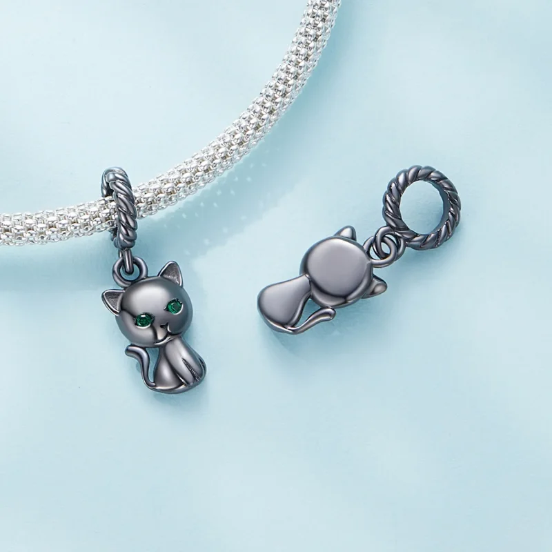 (immagine per) Pendente stile Pandora a forma di gatto - SCX122-D - Visualizza 4