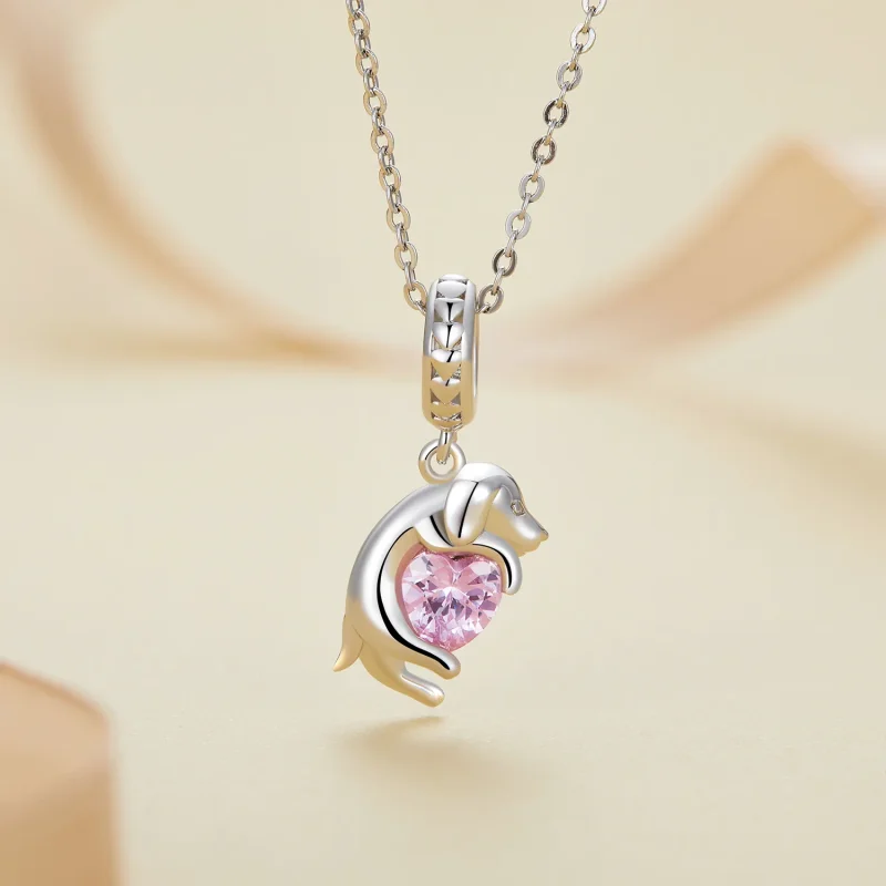 (immagine per) Pendente stile Pandora con cagnolino Golden Retriever - BSC799 - Visualizza 3
