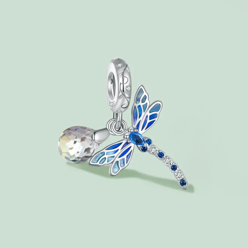 (immagine per) Pendente stile Pandora con libellula - SCC2597 - Visualizza 2