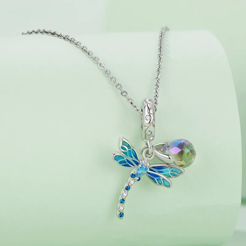 (immagine per) Pendente stile Pandora con libellula - SCC2597 - Visualizza 3