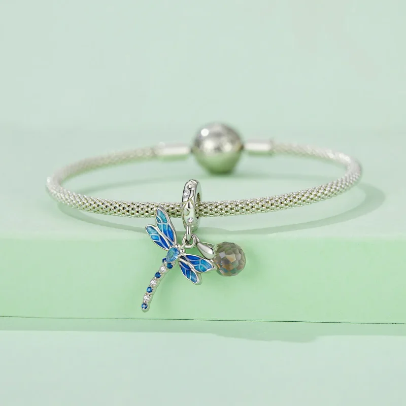 (immagine per) Pendente stile Pandora con libellula - SCC2597 - Visualizza 4