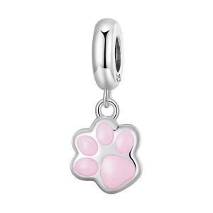 (immagine per) Pendente Stile Pandora Mini Zampa di Gatto Bianco - SCC2476-A