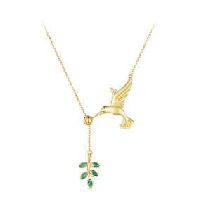 Saluto dell'uccello beccafico in stile Pandora - Collana in argento 925 - SCN217-B (immagine per) Saluto dell'uccello beccafico in stile Pandora - Collana in argento 925 - SCN217-B