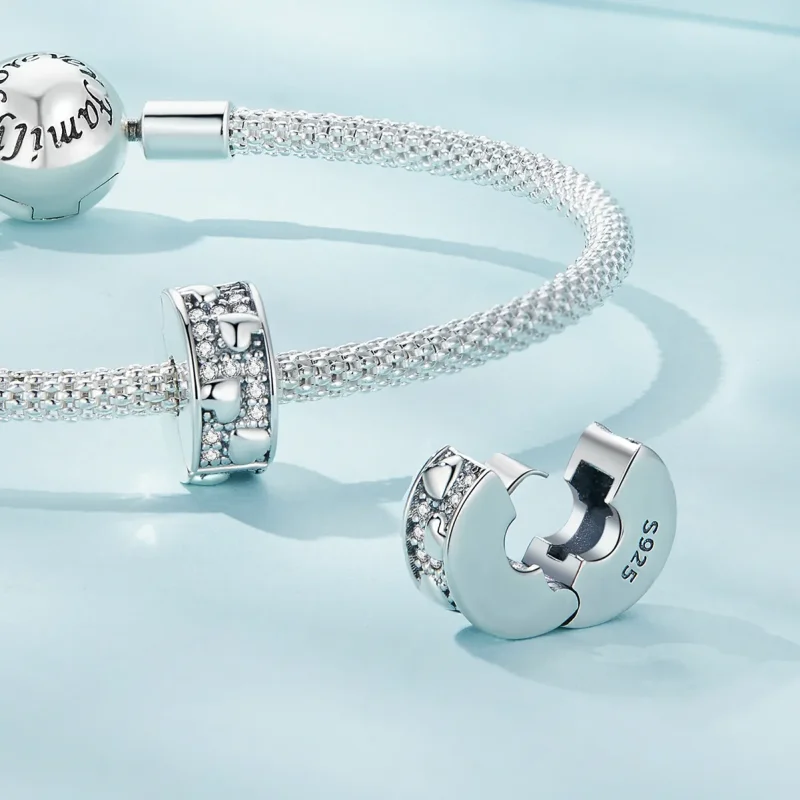 (immagine per) Stile Pandora Clip a Cuore - SCC2492 - Visualizza 4
