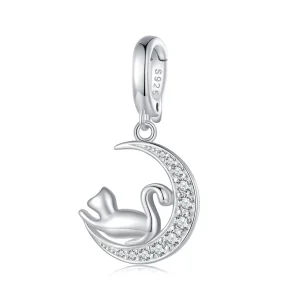 (immagine per) Stile Pandora Luna e Gatto Dangle - SCC2571
