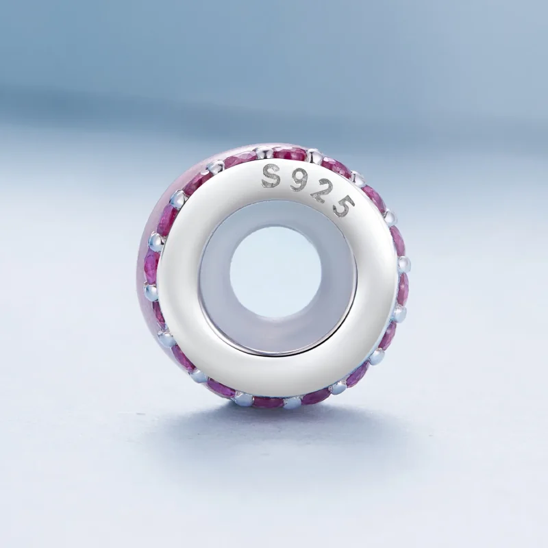 (immagine per) Stile Pandora Rosa Doppio Strato Spaziatore in Silicone - BSC883-PK - Visualizza 3