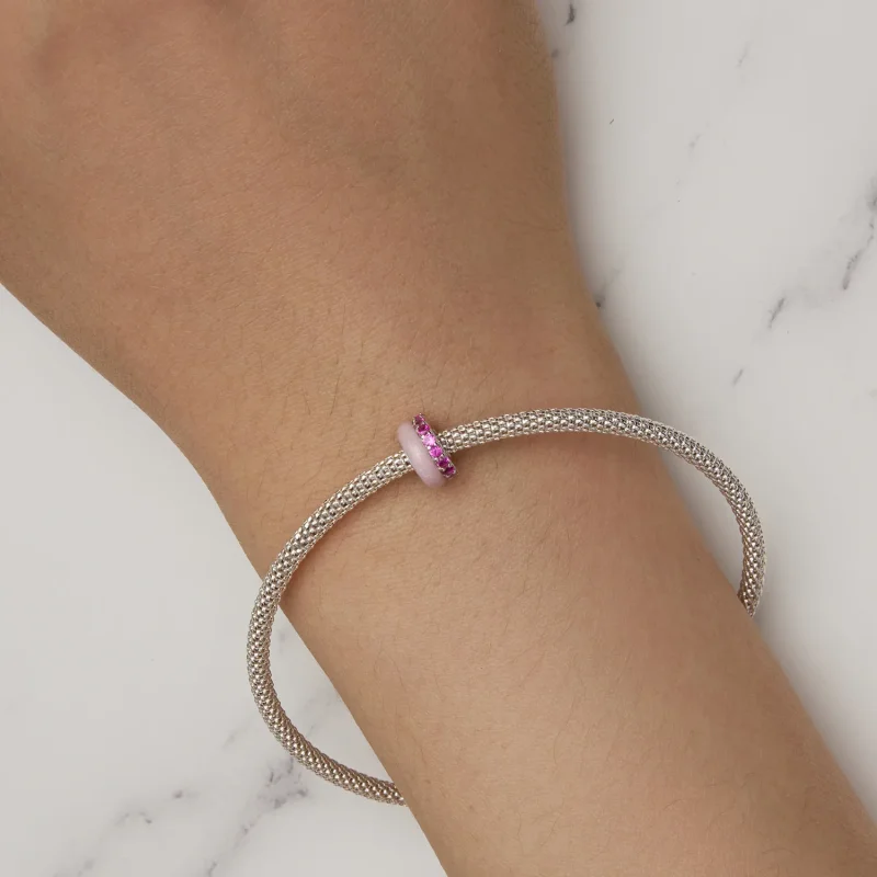 (immagine per) Stile Pandora Rosa Doppio Strato Spaziatore in Silicone - BSC883-PK - Visualizza 7