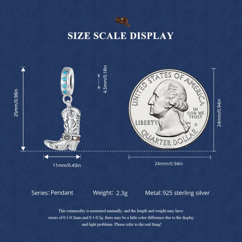 (immagine per) Stivale a pendente in stile Pandora in pelle da cowboy - SCC2566 - Visualizza 7