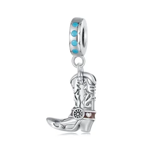 (immagine per) Stivale a pendente in stile Pandora in pelle da cowboy - SCC2566