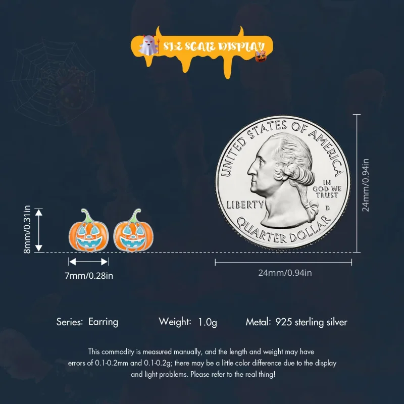 (immagine per) Studi personalizzati a forma di zucca che brillano al buio in stile Pandora - SC - Visualizza 7