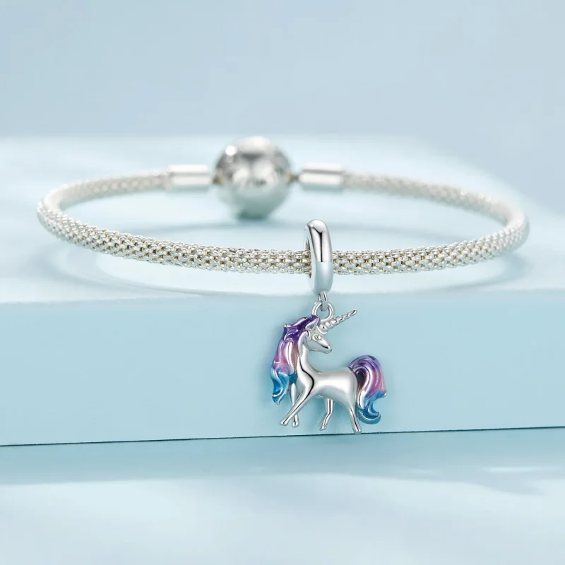 (immagine per) Unicorno a pendente stile Pandora - SCC2621 - Visualizza 3