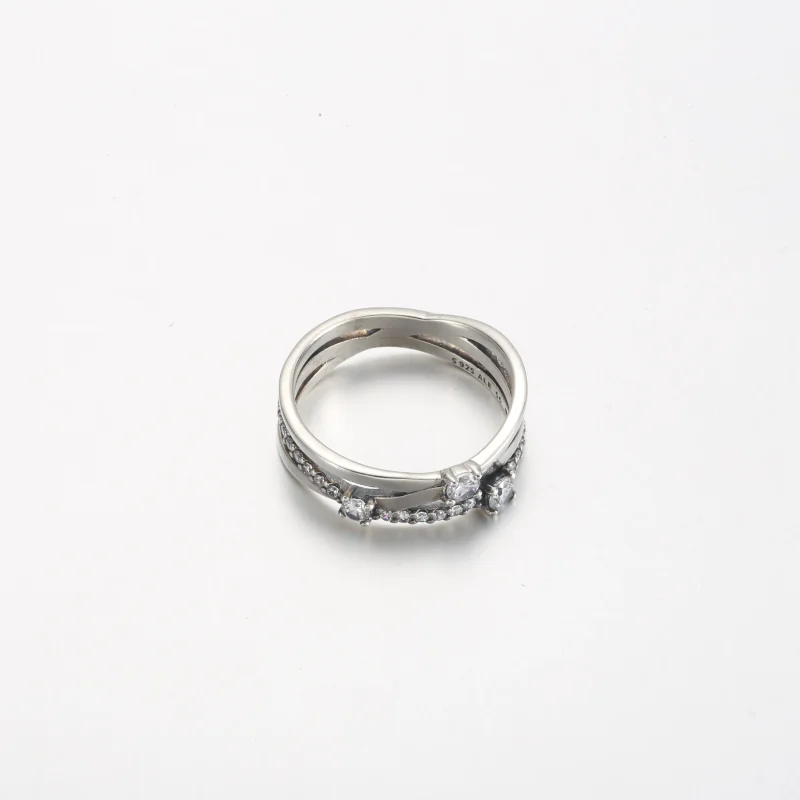 (immagine per) Anello a tripla fascia scintillante - 199400C01 - Visualizza 3