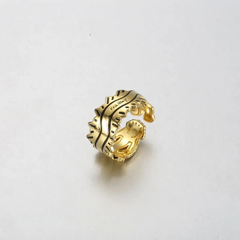 (immagine per) Anello aperto Keith Haring™ x Pandora con figura ondulata - 162226C01 - Visualizza 2