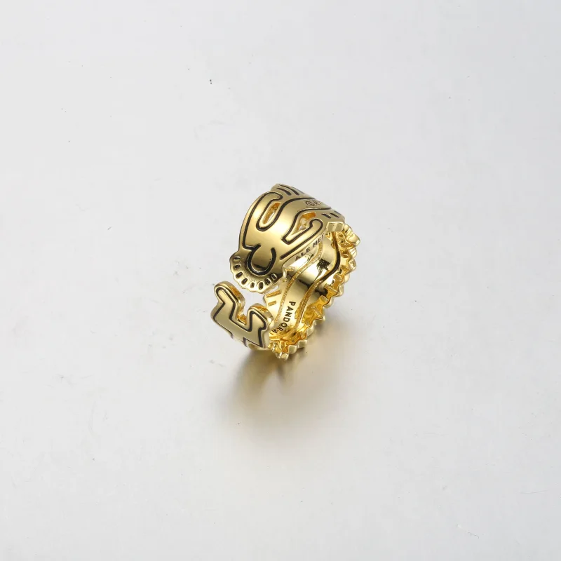 (immagine per) Anello aperto Keith Haring™ x Pandora con figura ondulata - 162226C01 - Visualizza 4