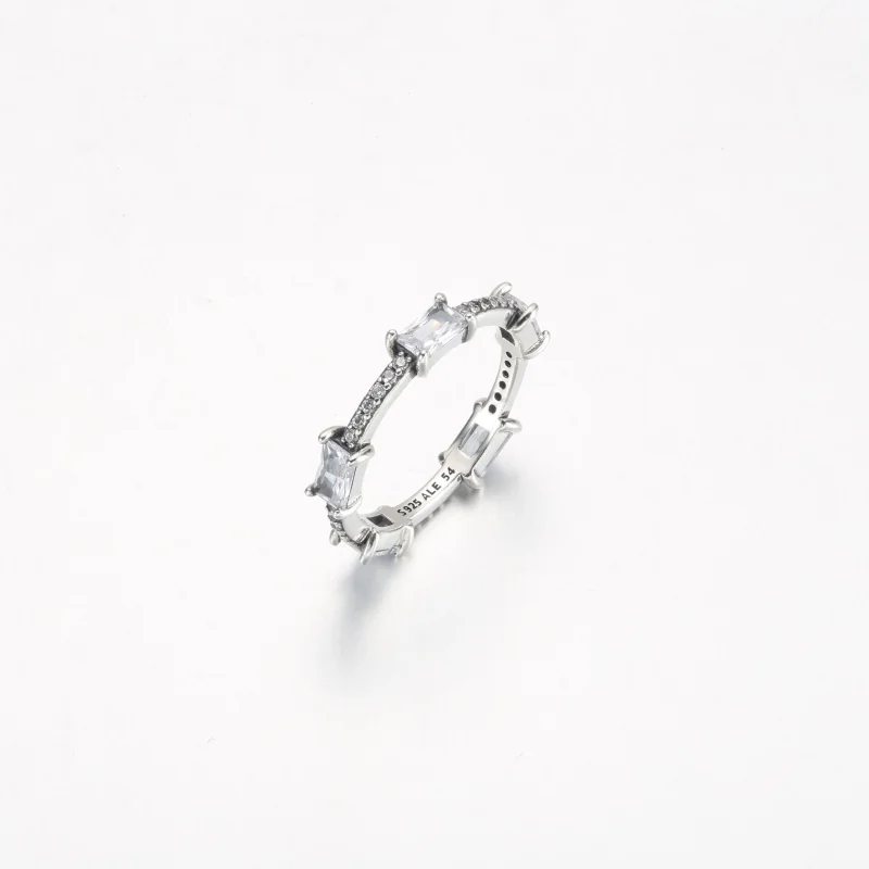 (immagine per) Anello con scintillante pavé a barre rettangolari - 192397C01 - Visualizza 2