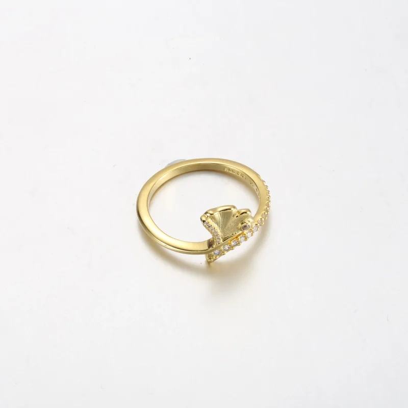 (immagine per) Anello Ginkgo placcato oro 14k - 162444C01 - Visualizza 3