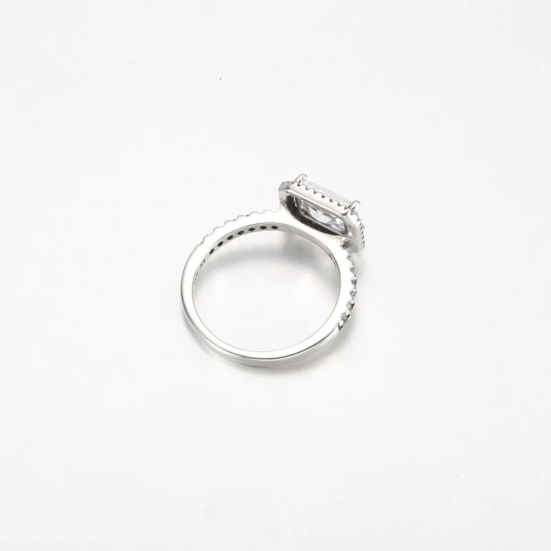 (immagine per) Anello rettangolare scintillante Halo - 192391C01 - Visualizza 4
