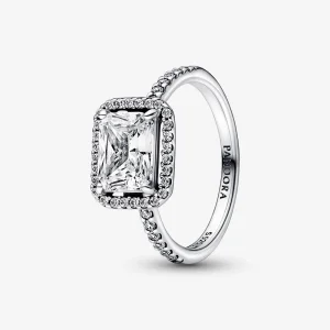 (immagine per) Anello rettangolare scintillante Halo - 192391C01