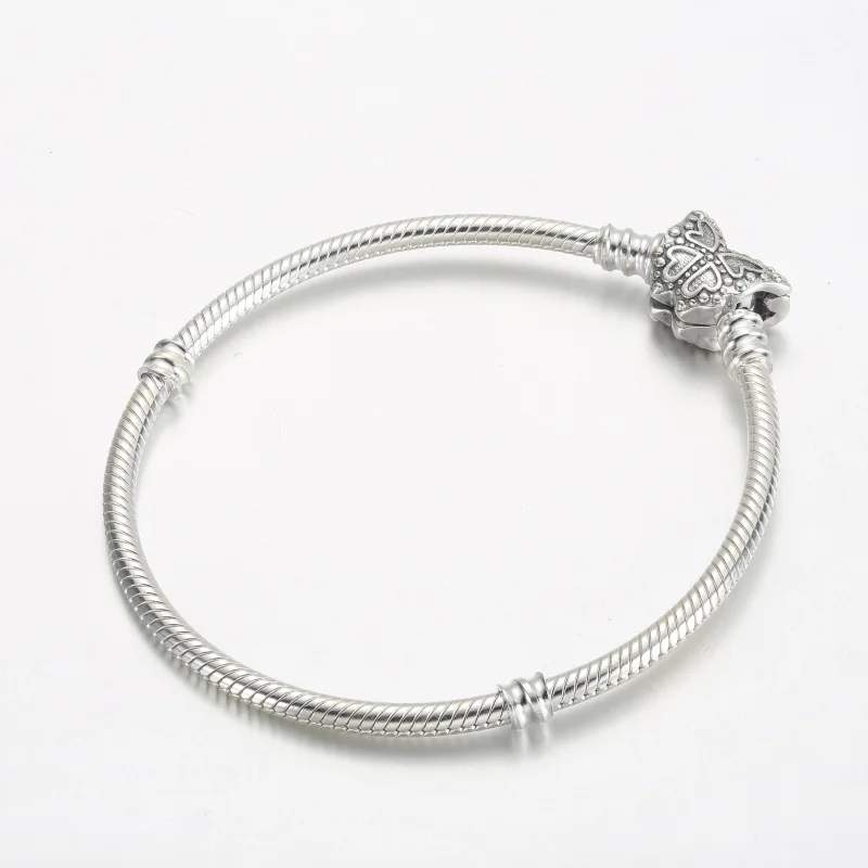 (immagine per) Bracciale Pandora Moments con catena a forma di serpente e chiusura a farfalla - - Visualizza 2