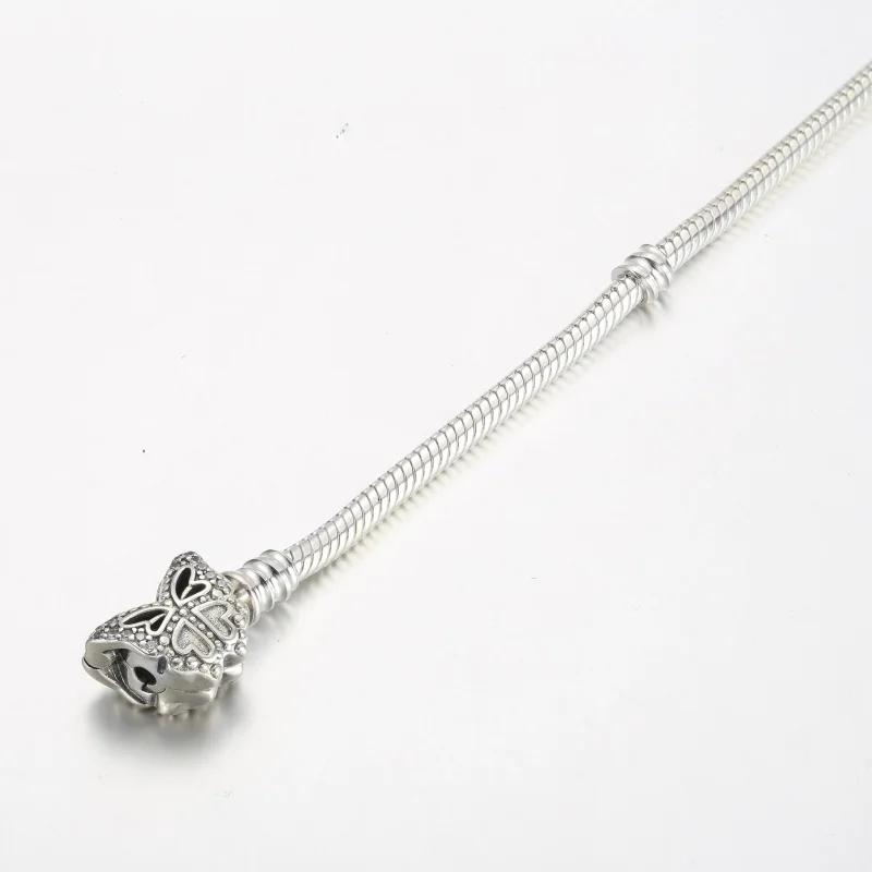 (immagine per) Bracciale Pandora Moments con catena a forma di serpente e chiusura a farfalla - - Visualizza 4