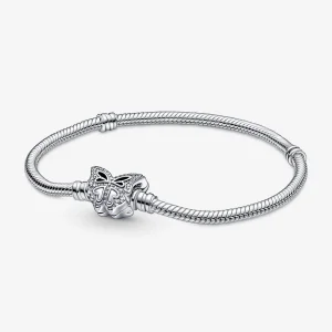 (immagine per) Bracciale Pandora Moments con catena a forma di serpente e chiusura a farfalla - 590782C01