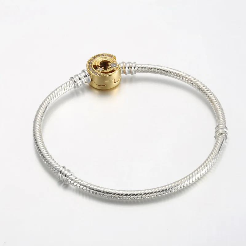 (immagine per) Bracciale Pandora Moments con catena a forma di serpente e chiusura con stella c - Visualizza 2