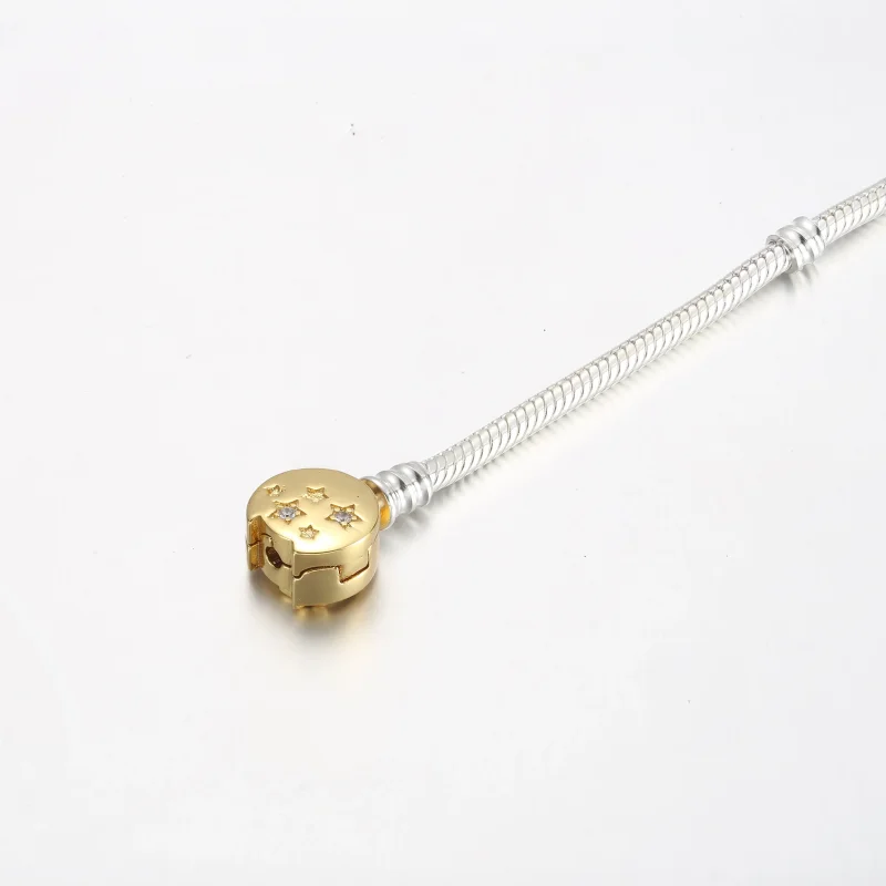 (immagine per) Bracciale Pandora Moments con catena a forma di serpente e chiusura con stella c - Visualizza 3